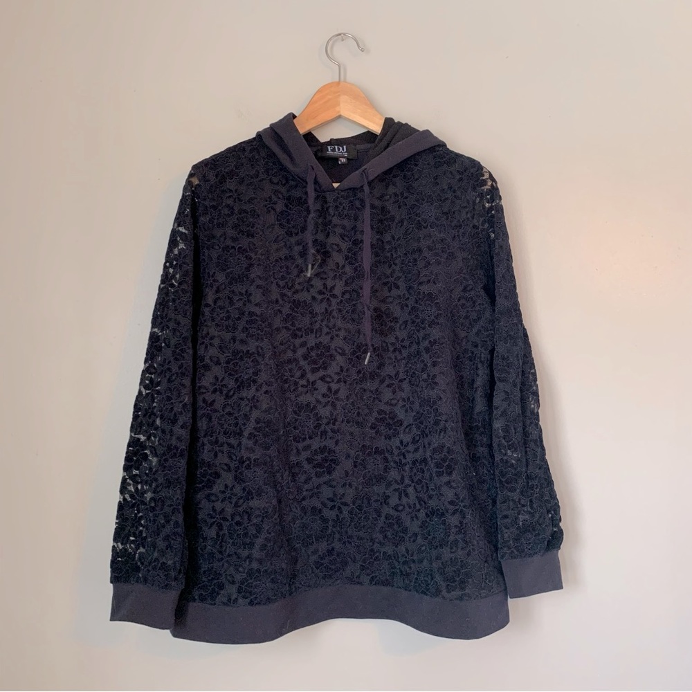 FDJ French Dressing Jeans Lace Navy Blue  Hoodie Sweatshirt